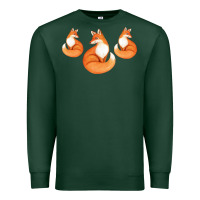 Sports Green Three Little Foxes IN Fox Family I Gift Premium Sweatshirt - Bettercallsaul