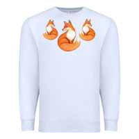 White Three Little Foxes IN Fox Family I Gift Premium Sweatshirt - Bettercallsaul
