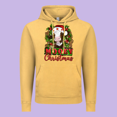 Mooey Christmas Vintage Hoodie Designed By Artiststas
