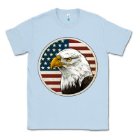 Dusty Blue American Bald Eagle Classic Tee - Jasminsmagicworld