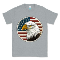 Heather Grey American Bald Eagle Classic Tee - Jasminsmagicworld