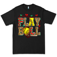 Black play ball softball Premium Tee - Zillion Design Studio