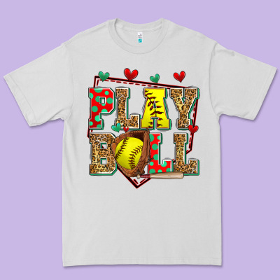 Play Ball Softball Premium Tee Designed By Zillion Design Studio