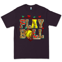 Plum play ball softball Premium Tee - Zillion Design Studio