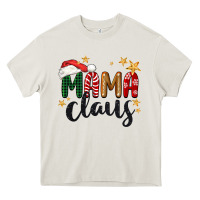 Cream mama Claus Christmas Heavy Core Tee - BarkalooDesign
