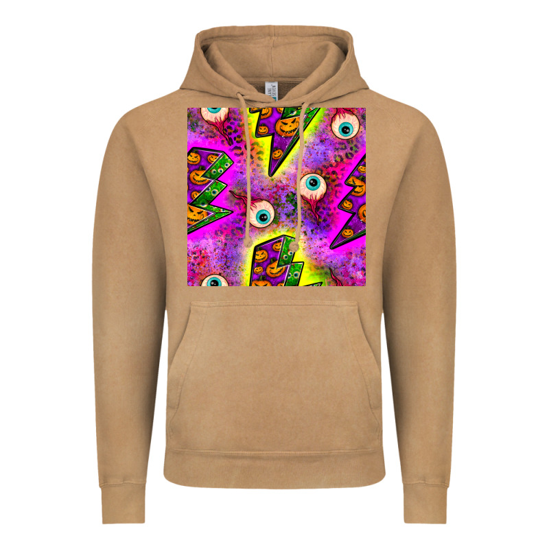 Halloween Thunders Seamless Pattern Vintage Hoodie by BundleAndBundleShop | Teevron