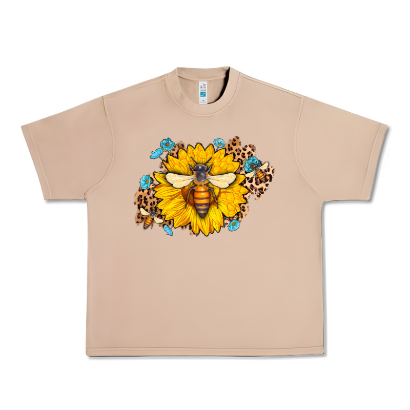 Bee Sunflower Leopard Urban Heavy Tee by AdoDesignShop | Teevron