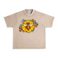 French Oak bee sunflower leopard Urban Heavy Tee - AdoDesignShop