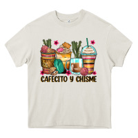 Cream cafecito y chisme coffee cups Heavy Core Tee - Zillion Design Studio