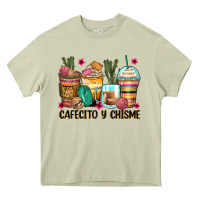 Mossy cafecito y chisme coffee cups Heavy Core Tee - Zillion Design Studio