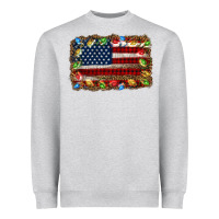 Heather Grey christmas american flag background Heavyweight Sweatshirt - Jasminsmagicworld