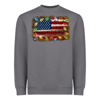 Storm christmas american flag background Heavyweight Sweatshirt - Jasminsmagicworld