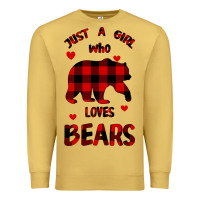 Antique Gold Just A Girl Who Loves Bears Premium Sweatshirt - Bettercallsaul