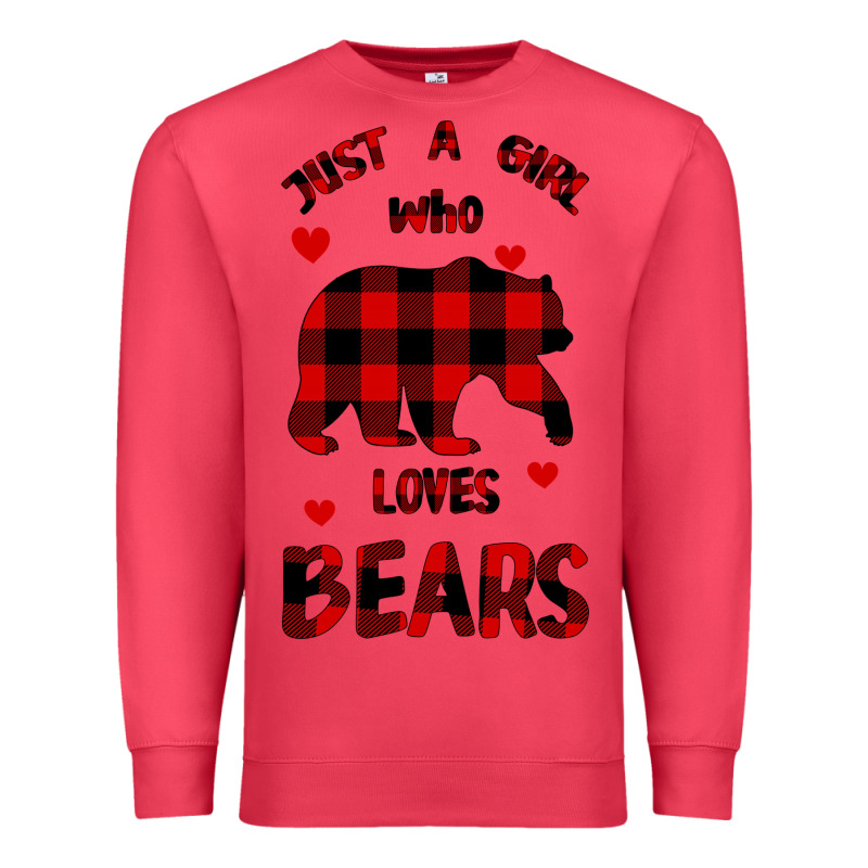 Just A Girl Who Loves Bears Premium Sweatshirt by Bettercallsaul | Teevron