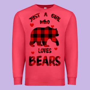 Just A Girl Who Loves Bears Premium Sweatshirt Designed By Bettercallsaul