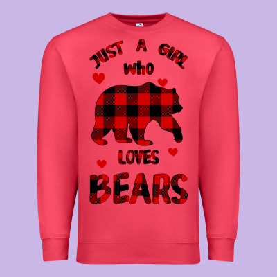Just A Girl Who Loves Bears Premium Sweatshirt Designed By Bettercallsaul