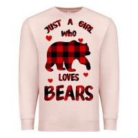 Pale Pink Just A Girl Who Loves Bears Premium Sweatshirt - Bettercallsaul