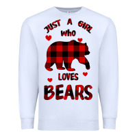 White Just A Girl Who Loves Bears Premium Sweatshirt - Bettercallsaul