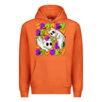 Carrot Spooky with Ghost Cats Premium Hoodie - texasbilliewilder
