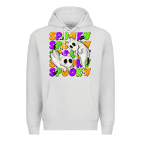 Dove Grey Spooky with Ghost Cats Premium Hoodie - texasbilliewilder