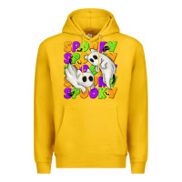 Lemon Spooky with Ghost Cats Premium Hoodie - texasbilliewilder