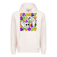 Pale Pink Spooky with Ghost Cats Premium Hoodie - texasbilliewilder