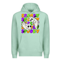 Seafoam Spooky with Ghost Cats Premium Hoodie - texasbilliewilder