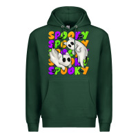 Sports Green Spooky with Ghost Cats Premium Hoodie - texasbilliewilder