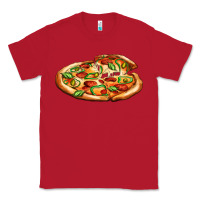 Red big pizza Classic Tee - AdoDesignShop