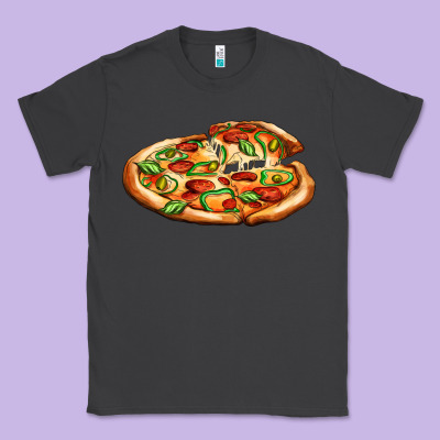 Big Pizza Classic Tee Designed By Adodesignshop