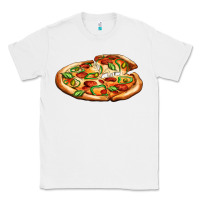 White big pizza Classic Tee - AdoDesignShop