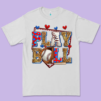 Play Ball Baseball Premium Tee Designed By Zillion Design Studio