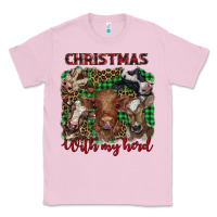 Bubblegum Pink christmas with my herd cows Classic Tee - BarkalooDesign