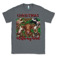 Charcoal Heather christmas with my herd cows Classic Tee - BarkalooDesign