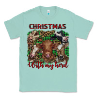 Seafoam christmas with my herd cows Classic Tee - BarkalooDesign