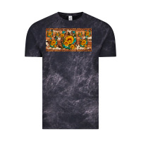 Cloud Black sunflower gemstone leopard cowhide horseshoe license plate Vintage Tee - Artiststas