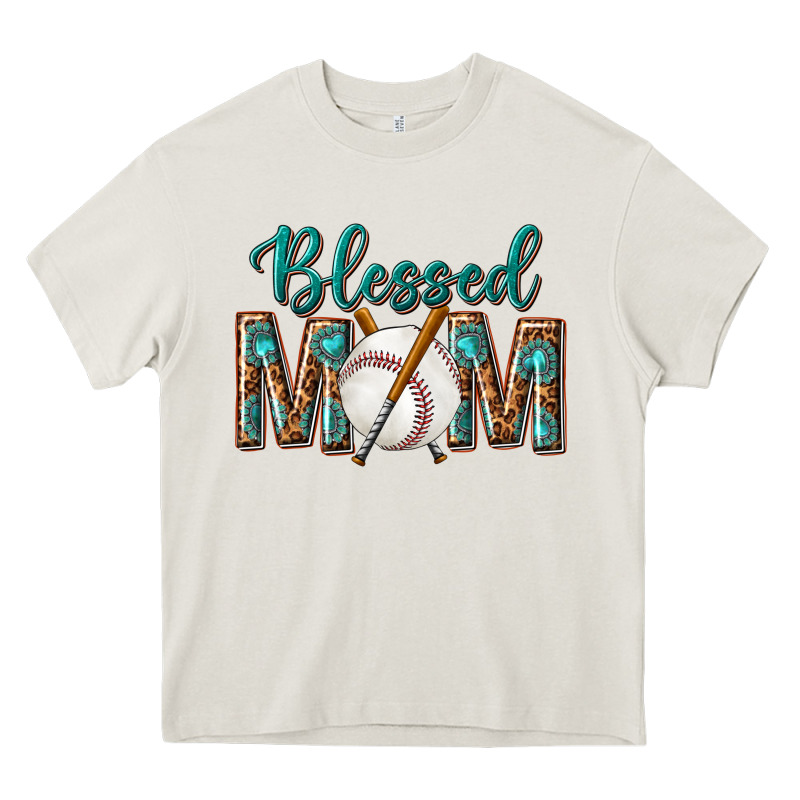 Western Blessed Mom With Baseball Heavy Core Tee by texasbilliewilder | Teevron