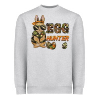 Heather Grey easter egg hunter rabbit bunny Heavyweight Sweatshirt - BarkalooDesign