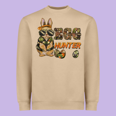 Easter Egg Hunter Rabbit Bunny Heavyweight Sweatshirt Designed By Barkaloodesign