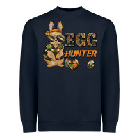 Navy easter egg hunter rabbit bunny Heavyweight Sweatshirt - BarkalooDesign