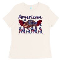 Bone American mama with cowboy Ladies Tee - texasbilliewilder