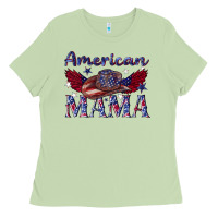 Matcha American mama with cowboy Ladies Tee - texasbilliewilder