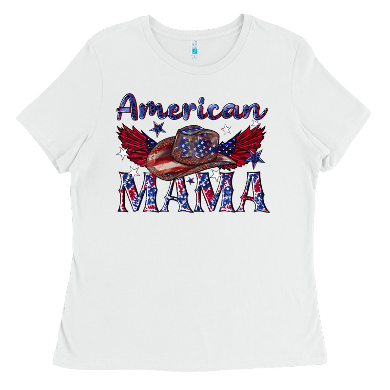 American Mama With Cowboy Ladies Tee by texasbilliewilder | Teevron