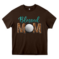 Chocolate Brown western blessed mom with hockey Heavy Core Tee - texasbilliewilder