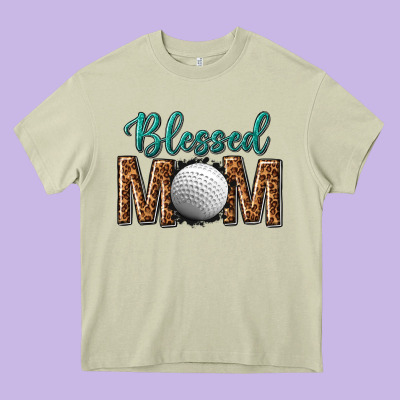 Western Blessed Mom With Hockey Heavy Core Tee Designed By Texasbilliewilder