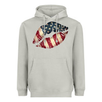 Moon Dust Vintage American Flag Lips Heavyweight Hoodie - Bettercallsaul