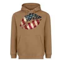 Toasted Coconut Vintage American Flag Lips Heavyweight Hoodie - Bettercallsaul