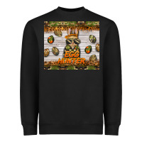 Black easter egg hunter  rabbit Heavyweight Sweatshirt - BarkalooDesign