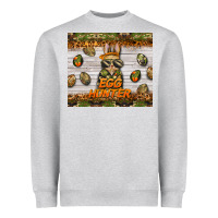 Heather Grey easter egg hunter  rabbit Heavyweight Sweatshirt - BarkalooDesign
