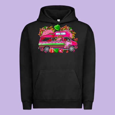Valentine's Day Tacos Truck Mexico Urban Hoodie Designed By Howdyjamesfarm